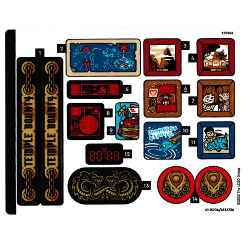 Sticker Sheet for Set 71848-1