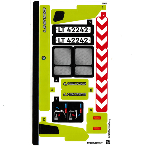Sticker Sheet for Set 42242-1