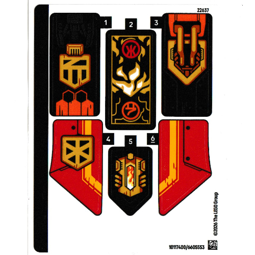 Sticker Sheet for Set 71864-1