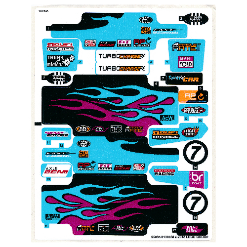Sticker Sheet for Set 42050-1