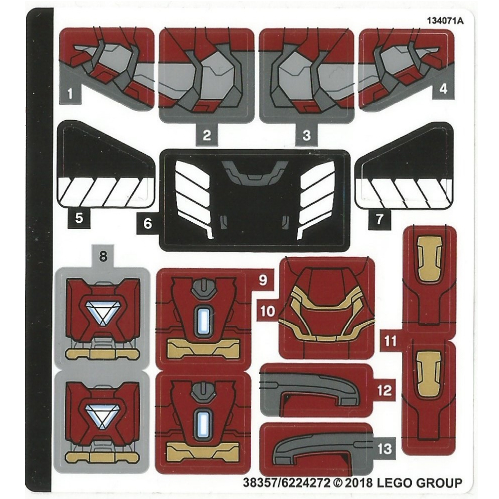 Image of part Sticker Sheet for Set 76104-1