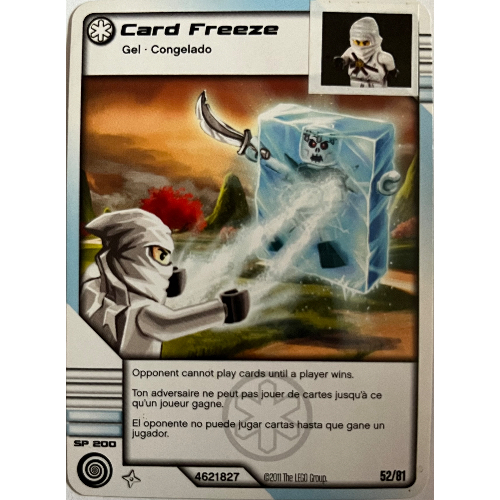 LEGO part Trading Card, Ninjago Deck #1: 52 - Card Freeze - North American Version