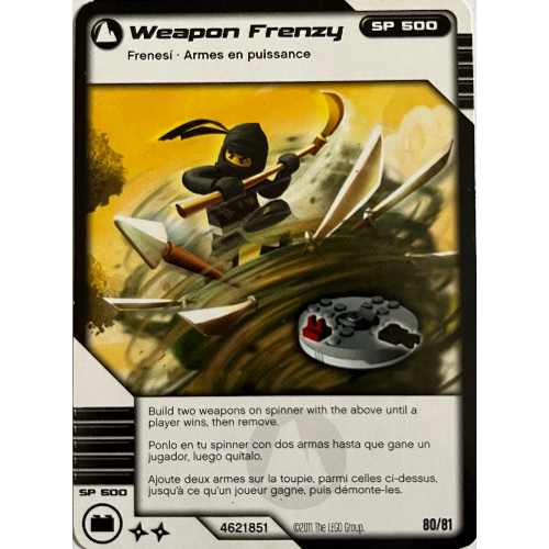 LEGO part Trading Card, Ninjago Deck #1: 80 - Weapon Frenzy - North American Version