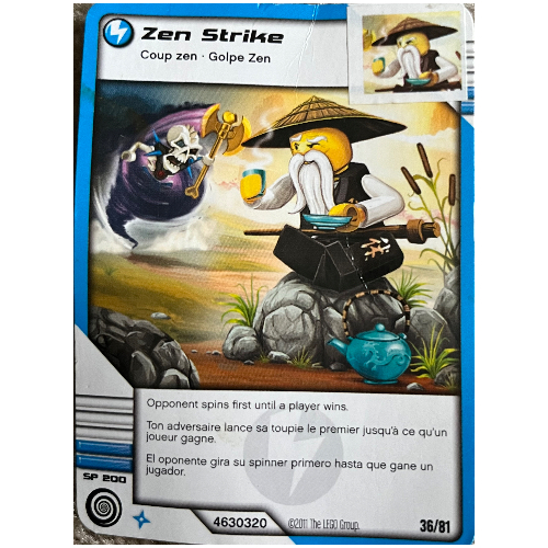LEGO part Trading Card, Ninjago Deck #1: 36 - Zen Strike - North American Version