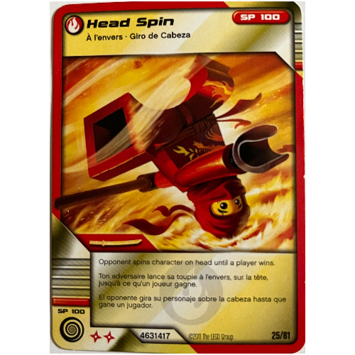 LEGO part Trading Card, Ninjago Deck #1: 25 - Head Spin - North American Version
