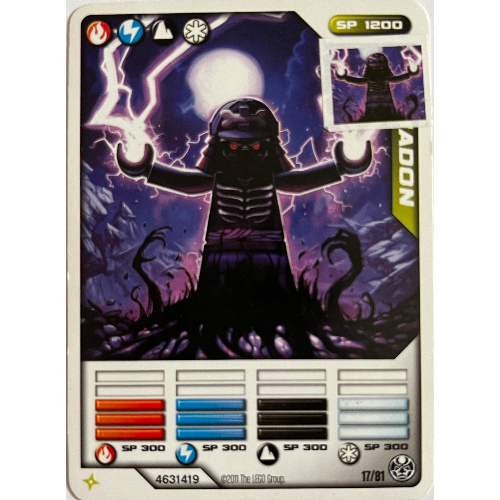 LEGO part Trading Card, Ninjago Deck #1: 17 - Garmadon - North American Version