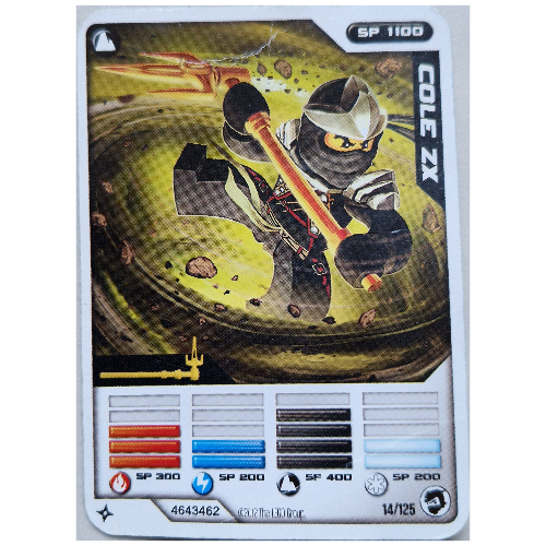 LEGO part Trading Card, Ninjago Deck #2: 14 - Cole ZX - International Version