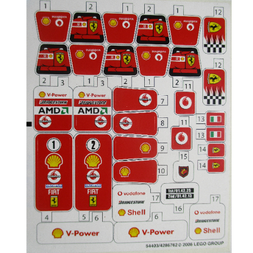 Sticker Sheet for Set 8673-1