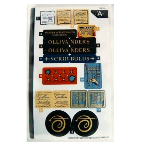 Image of part Sticker Sheet 1 for Set 75978-1