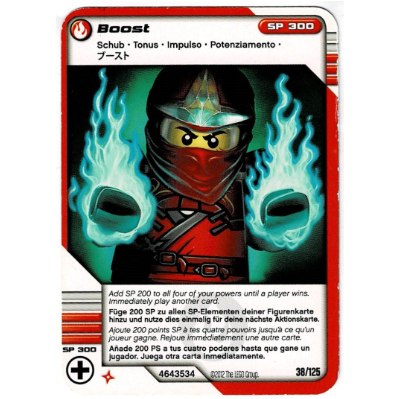 LEGO part Game Card, Ninjago Masters of Spinjitzu Deck #2, Card 38 - Boost - International Version