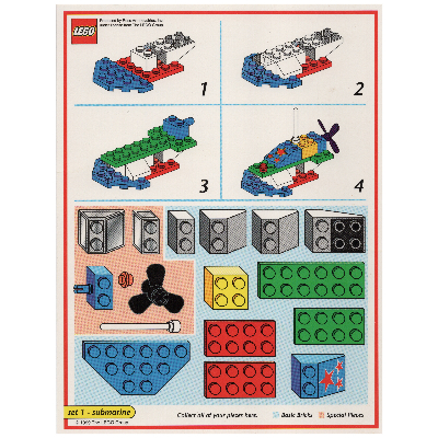 Creator Board Game Model Card (Red): Submarine