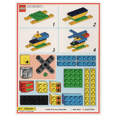 Creator Board Game Model Card (Red): Helicopter