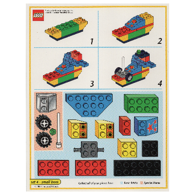 Creator Board Game Model Card (Yellow): Small Boat