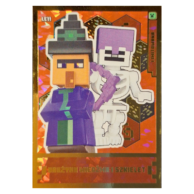 Trading Card, Minecraft Series 1, Gold Card [Polish] - Drużyna Wiedźma i Szkielet