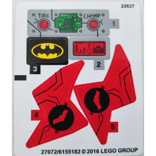 Image of part Sticker Sheet for Set 76055-1