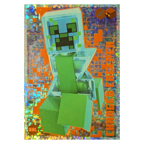 Trading Card, Minecraft Series 3 On Fire, XXL Card - Charged Creeper (Foil)