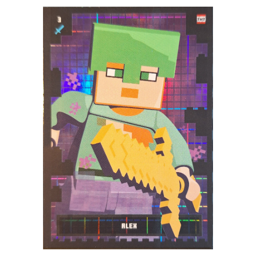 Trading Card, Minecraft Series 2 Boom-Bastic, Standard Card - Alex (Foil)