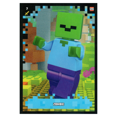 Trading Card, Minecraft Series 2 Boom-Bastic, Standard Card - Zombie