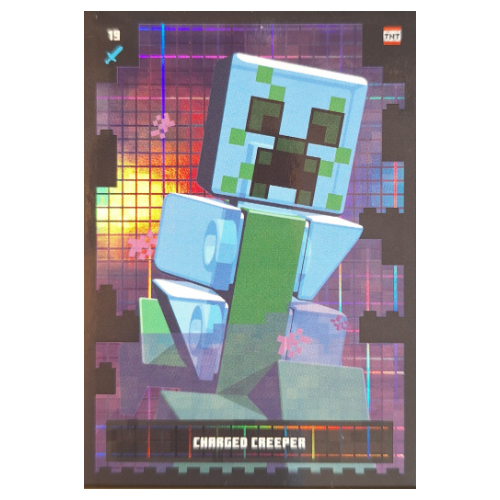 Trading Card, Minecraft Series 2 Boom-Bastic, Standard Card - Charged Creeper (Foil)