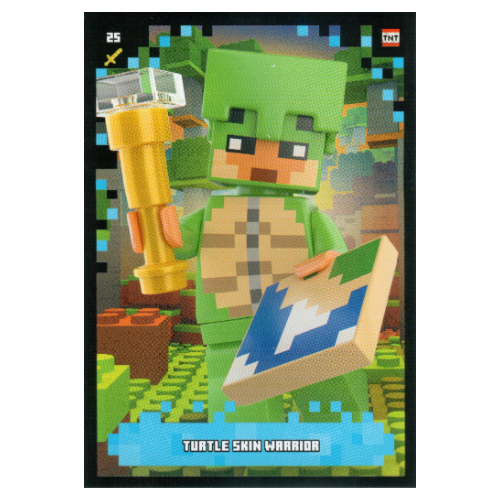 Trading Card, Minecraft Series 2 Boom-Bastic, Standard Card - Turtle Skin Warrior