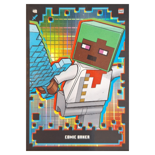 Trading Card, Minecraft Series 2 Boom-Bastic, Standard Card - Comic Baker (Foil)