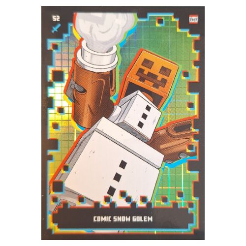 Trading Card, Minecraft Series 2 Boom-Bastic, Standard Card - Comic Snow Golem (Foil)