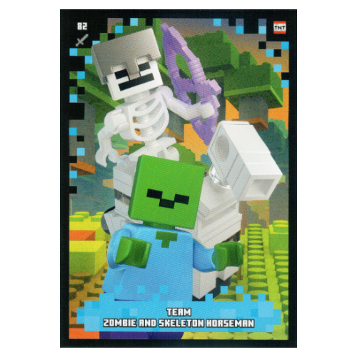 Trading Card, Minecraft Series 2 Boom-Bastic, Standard Card - Team Zombie and Skeleton Horseman
