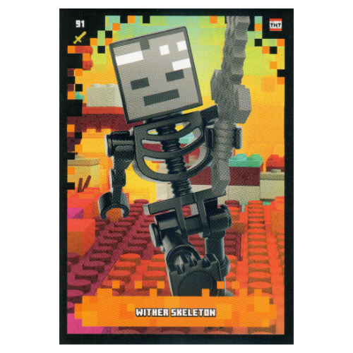 Trading Card, Minecraft Series 2 Boom-Bastic, Standard Card - Wither Skeleton