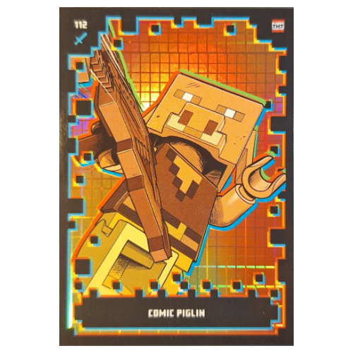Trading Card, Minecraft Series 2 Boom-Bastic, Standard Card - Comic Piglin (Foil)
