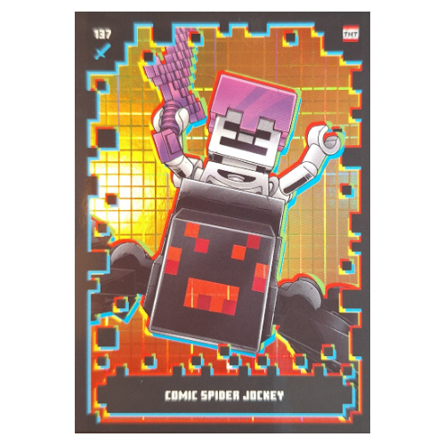 Trading Card, Minecraft Series 2 Boom-Bastic, Standard Card - Comic Spider Jockey (Foil)
