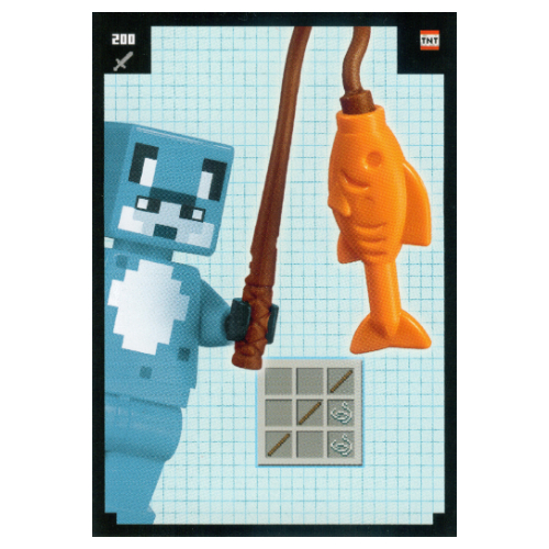 Trading Card, Minecraft Series 2 Boom-Bastic, Standard Card - Fishing Rod