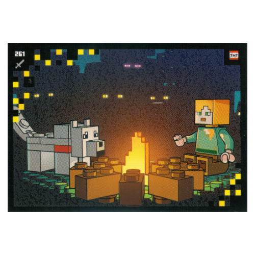 Trading Card, Minecraft Series 2 Boom-Bastic, Standard Card - Campfire with Friends