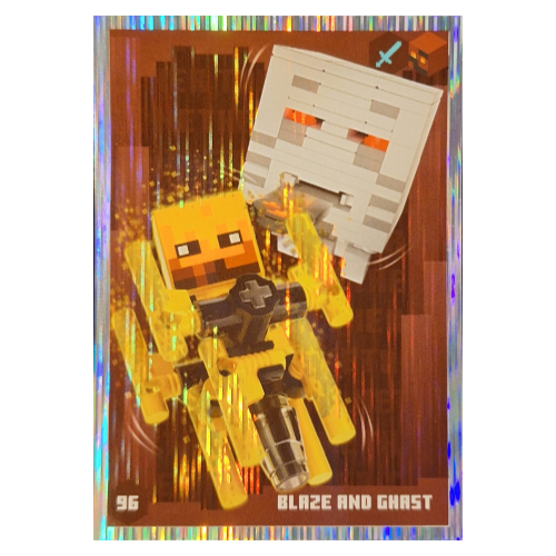 Trading Card, Minecraft Series 3 On Fire, Standard Card - Blaze and Ghast (Foil)