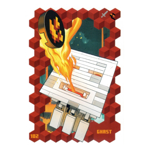 Trading Card, Minecraft Series 3 On Fire, Standard Card - Ghast