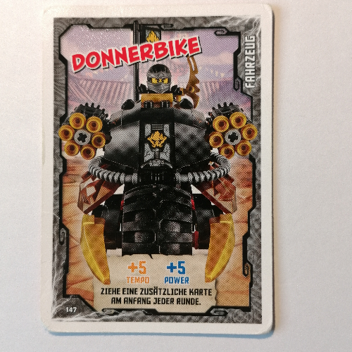 Trading Card, Ninjago Game Series 1 [German] - 147 Donnerbike