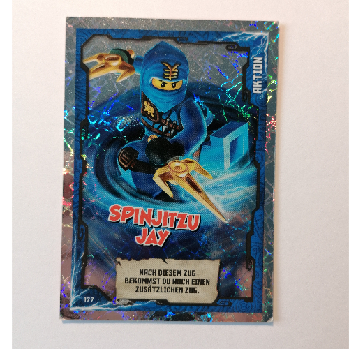 Trading Card, Ninjago Game Series 1 [German] - 177 Spinjitzu Jay