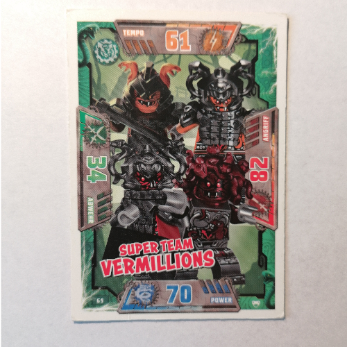 Trading Card, Ninjago Game Series 2 [German] - 69 Super Team Vermillions