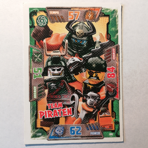 Trading Card, Ninjago Game Series 2 [German] - 100 Team Pirat