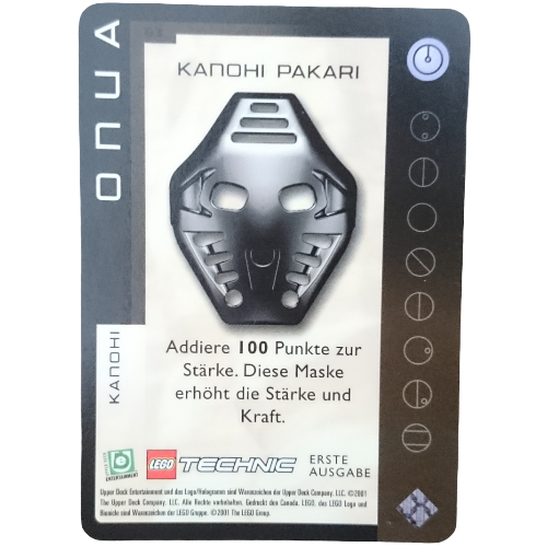 Trading Card, Bionicle Game: QftM - 63 Great Masks - Onua - Kanohi Pakari