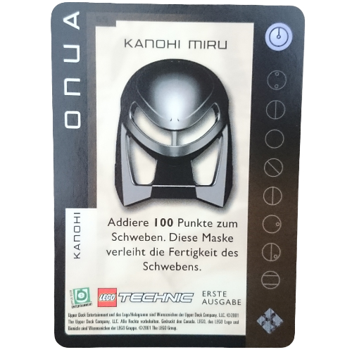 Trading Card, Bionicle Game: QftM - 65 Great Masks - Onua - Kanohi Miru