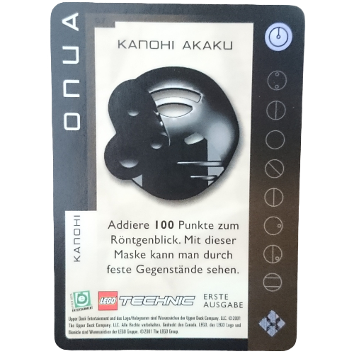 Trading Card, Bionicle Game: QftM - 67 Great Masks - Onua - Kanohi Akaku