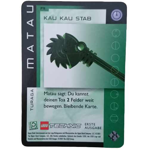 Trading Card, Bionicle Game: QftM - 79 Turaga - Matau - Kau Kau Staff
