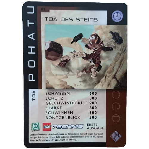 Trading Card, Bionicle Game: QftM - 81 Toa - Pohatu - Toa of Stone