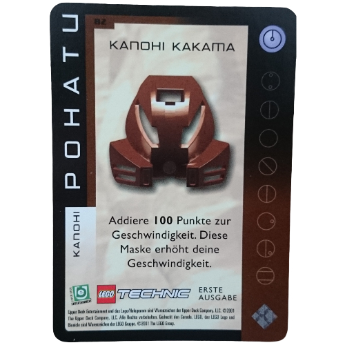 Trading Card, Bionicle Game: QftM - 82 Toa - Great Masks - Pohatu - Kanohi Kakama