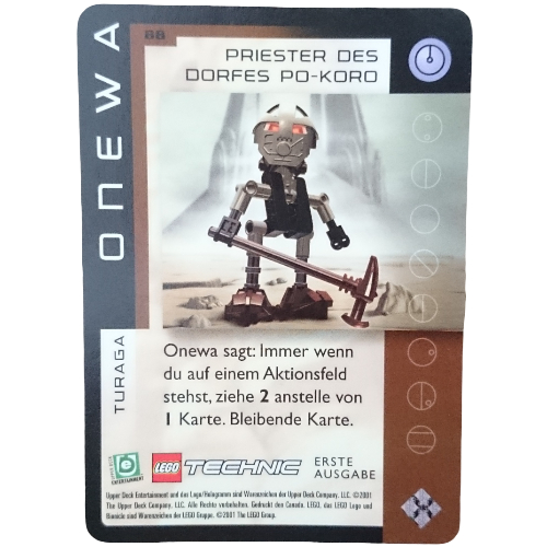 Trading Card, Bionicle Game: QftM - 88 Turaga - Onewa - Chief of Po-Koro Village
