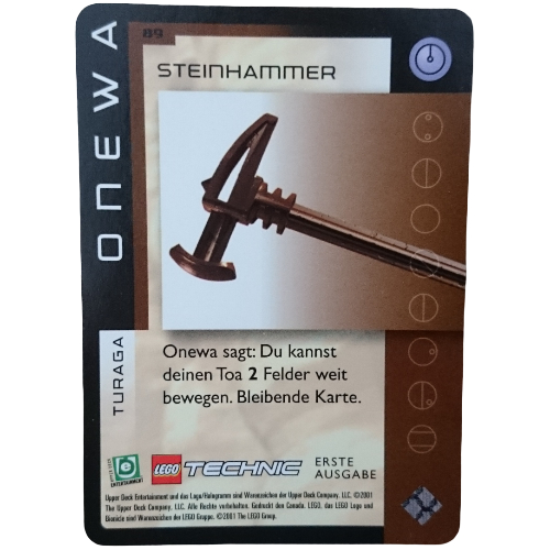 Trading Card, Bionicle Game: QftM - 89 Turaga - Onewa - Stone Hammer