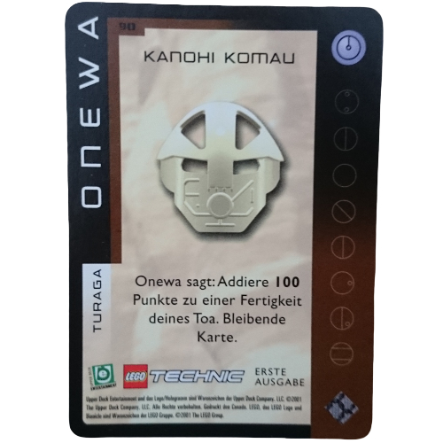 Trading Card, Bionicle Game: QftM - 90 Turaga - Onewa - Kanohi Komau