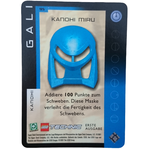 Trading Card, Bionicle Game: QftM - 95 Great Masks - Gali - Kanohi Miru