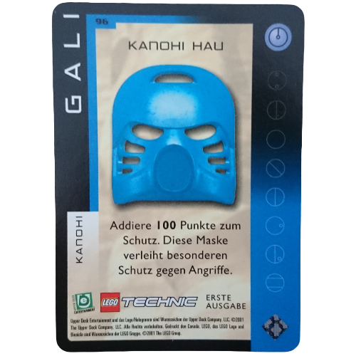 Trading Card, Bionicle Game: QftM - 96 Great Masks - Gali - Kanohi Hau