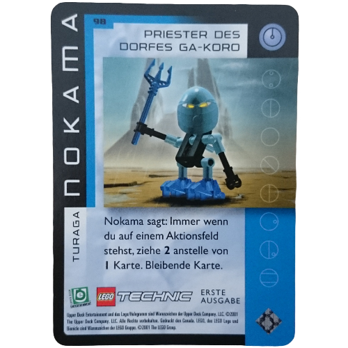 Trading Card, Bionicle Game: QftM - 98 Turaga - Nokama - Chief of the Ga-Koro Village